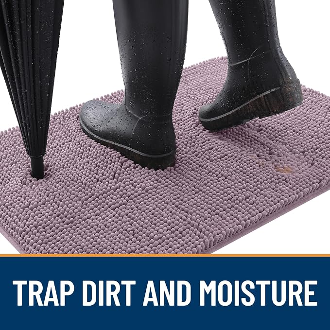 OLANLY Dog Door Mat for Muddy Paws 47x24, Super Absorbent Chenille Mud Mat | - Image 2