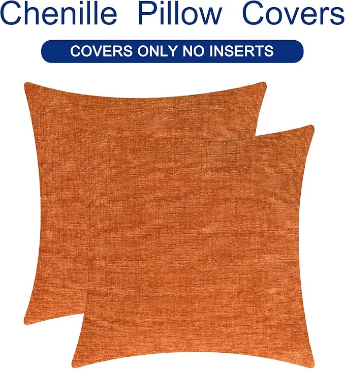 CaliTime Fall Decorative Throw Pillow Covers 20 X 20 Inches Burnt Orange | Pack - Image 6