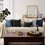 GIGIZAZA Black Velvet Pillow Covers 24x24 Decorative Pillows Pack of 2 | Throw - Image 6