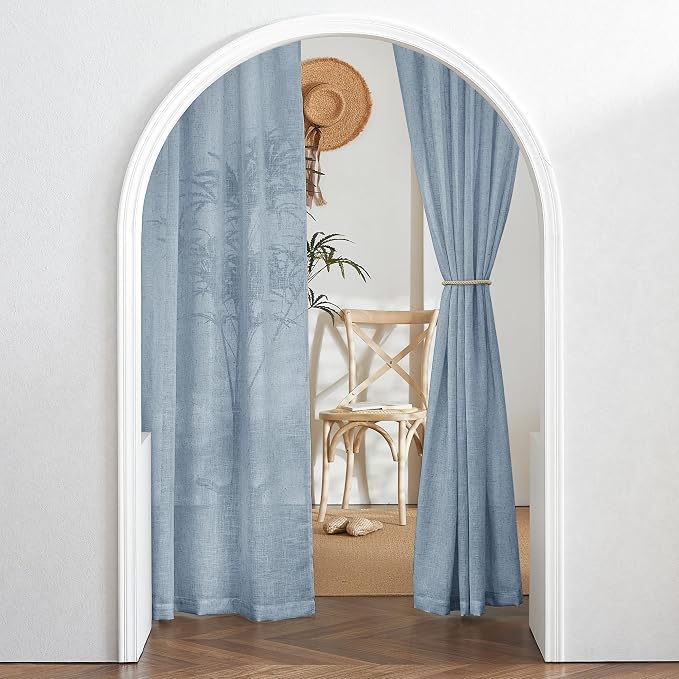 RYB HOME Sheer Curtains 108 inches, Extra Long Floor to Ceiling Curtains | - Image 6