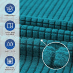 Stretch Chair Sofa Slipcover, Single Couch Cover, Peacock Blue | 1-Piece - Image 4