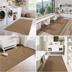 Kitchen Runner Rug Non Slip Hallway Runner Washable Dark Brown 2x6 ft | Boho - Image 8