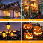 CPPSLEE Upgraded LED Flame Light Bulbs, 4 Modes Flickering Light Bulbs, E26 Base Fire Flame Bulb for Halloween Decorations Outdoor, Christmas Lights Patio Indoor Home Decor (Yellow, 4 Pack)