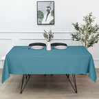 sancua Rectangle Tablecloth - 54 x 78 Inch - Stain and Wrinkle Resistant Washable Polyester Table Cloth, Decorative Fabric Table Cover for Dining Tables, Buffet Parties and Camping, Teal