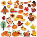 Window Clings Stickers for Kids Window Gel Clings Decals Thick Gel Clings Toddlers and Adults Classroom Home Nursery Airplane Birthday Party Supplies (Fall)