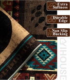 Rustic Cabin Area Rug 4x6, Machine Washable Lodge Bear Rug, Non-Slip Low Pile - Image 5