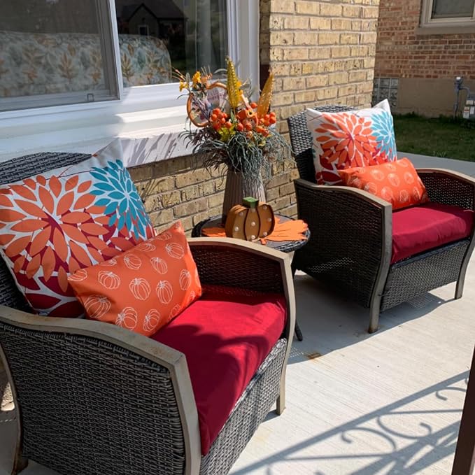 Sqodok Outdoor Cushion Covers 25x25 inch, Wicker Chair - Image 7