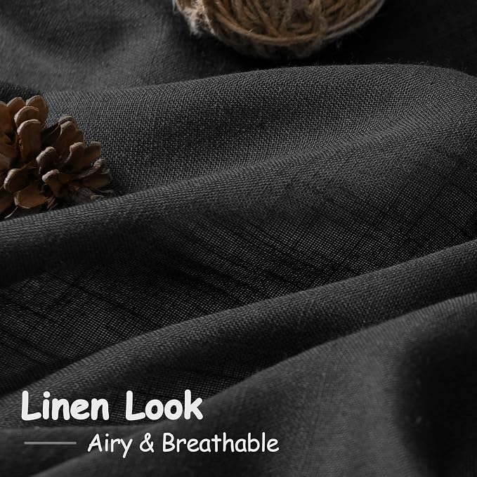 Extra Wide 100x96 Inch Linen Curtains - Image 2