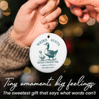 TEEZWONDER Aunt Gifts for Women - Ceramic Christmas Ornaments 2025 Tree Decorations - Funny Gifts for Aunt from Nephew, Auntie Gift Ideas, Auntie Ornament, Funny Christmas Ornaments Presents for Aunts