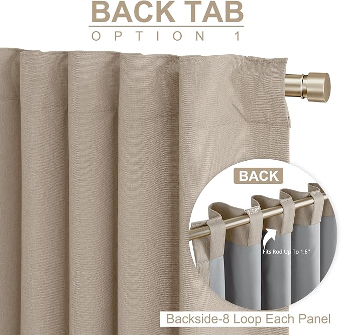 Faux Linen Total Blackout Curtain - Image 5