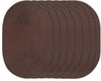 AHHFSMEI Placemats Set of 8 for Dining Table Washable Woven Vinyl Non-Slip 18x12 inches Placemat Heat-Resistant Durable Table Mats for Dining Table Easy to Clean (Oval Brown, 8)