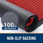OLANLY Front Door Mat 35x23, Waterproof Heavy-Duty Indoor Outdoor Doormat | Red - Image 3