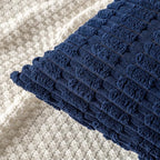 MIULEE Corduroy Decorative Throw Pillow Covers 20x20 Navy Blue Pack of 2 | Soft - Image 5