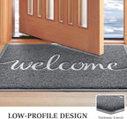 Door Mat, Welcome Mat Low Profile Floor Mat Front Doormat Indoor and Outdoor - Image 4