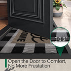 LUMI Outside Welcome Door Mat 32x47, Non-Slip Durable Rubber Easy Clean | Sweet - Image 3