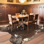 Faux Cowhide Rug, Animal Cow Hide Rug, 4.6 x 5.2 Ft Spotted Brown | Premium - Image 4