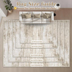 Washable Rug 8x10 Area Rugs for Living Room: Large Neutral Soft Rug Abstract - Image 9