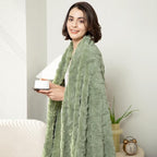 Aganear Fleece Throw Blanket for Couch Sofa 60"x80" Sage Green | Lightweight - Image 8