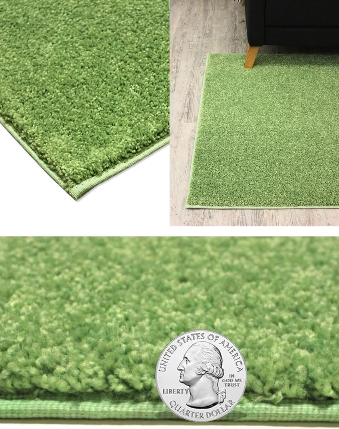 KOECKRITZ Soft and Colorful Kids Classroom Area Rugs (Passes Flammability Pill Test) Many Sizes and Bright Colors to Select from (6' x 9', Lime)
