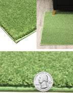 KOECKRITZ Soft and Colorful Kids Classroom Area Rugs (Passes Flammability Pill Test) Many Sizes and Bright Colors to Select from (7' x 7', Lime)