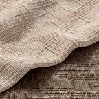 MIULEE Chenille Textured Throw Pillow Covers Oatmeal 20x20 Set of 2 | Slubby - Image 2
