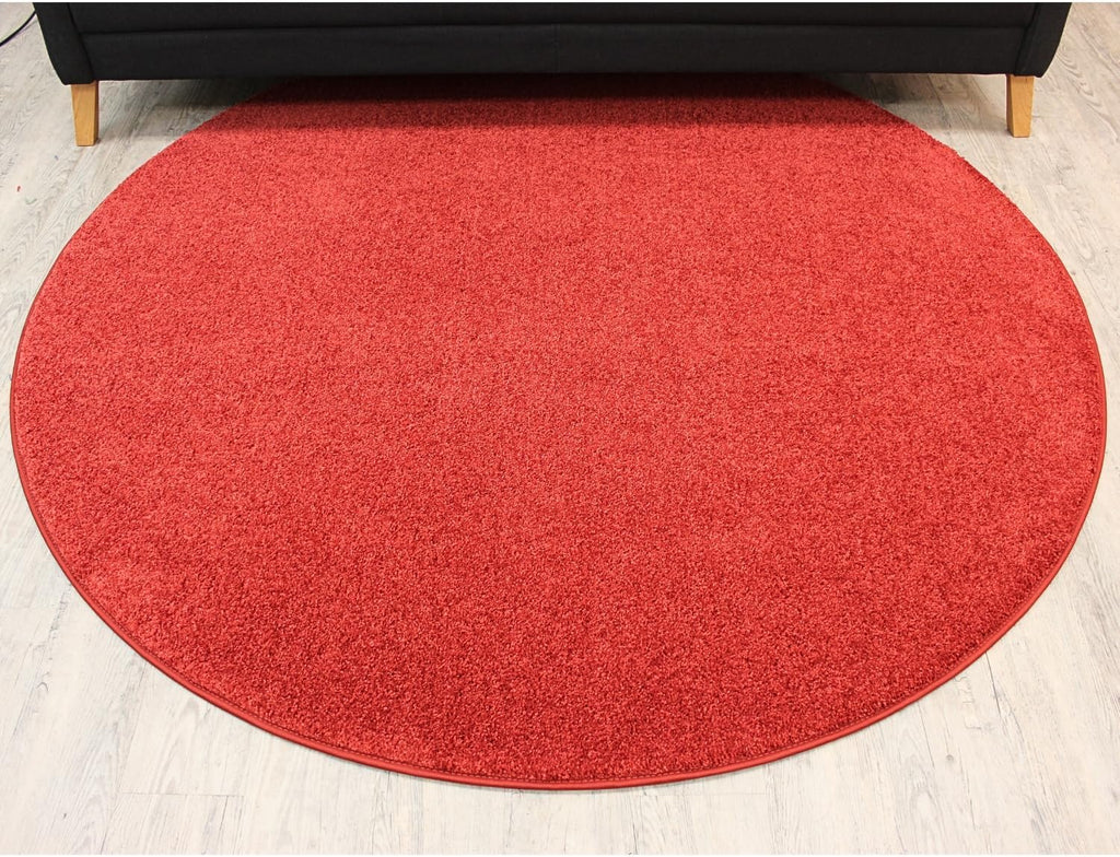 KOECKRITZ Soft and Colorful Kids Classroom Area Rugs (Passes Flammability Pill Test) Many Sizes and Bright Colors to Select from (3' Round, Fire Engine)