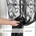 Furman Black Sheer Curtains 84 inches Long - Image 5