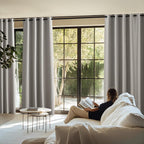 NICETOWN 100% Blackout Faux Linen Curtains - Image 8