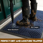 Front Door Mat, Heavy Duty Waterproof Doormat 47.5"x35.5", Stain Fade Resistant - Image 2