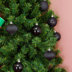 Every Day is Christmas Ornaments, Shatterproof Christmas Tree Ornament Set, Christmas Balls Decoration 50 Count (2.24"/57mm, New Black)