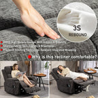 Lazy Boy Recliner Chair, Postoperative Recovery，Retractable 23'' Extra-Long Leg Support Lift Chair Hold up to 400lb，25.5'' Oversized Recliner seat for Big and Tall