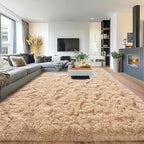 Pionblank Large Area Rug for Living Room 10x14, Fluffy Shag Rug, Camel | Modern by PIONBLANK