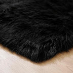 Goolela Black Fluffy Rug 4x6 Fuzzy Furry Shag Rug - Image 7