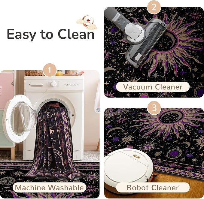 Vacuum-Friendly, 5x8 Washable Area Rug - Image 5