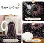 Vacuum-Friendly, Round 6ft Washable Area Rug - Image 5