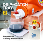 Skywin Laundry Room Organizer and Drip Tray - Soap Cup Storage for Liquid Detergent Containers (Wood)