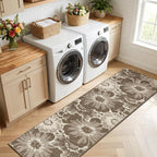 Findosom Hallway Runner Rug 2x8, Non Slip High-Low Textured Floral Washable - Image 9