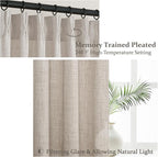 Pleated Extra Long Light Filtering 132 Inch High Curtains - Image 4