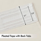MIULEE Ivory Back Tab Blackout Curtains 52x84 Inch Length 2 Panels Set | Rod - Image 4