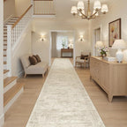 Soalmost Hallway Runner Rug 2'6" x 16' Washable Long Kitchen Rugs Beige | by Soalmost