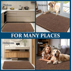 OLANLY Dog Door Mat for Muddy Paws 47x24, Super Absorbent Chenille Mud Mat | - Image 8