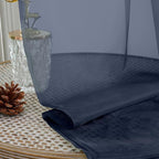 Navy Blue Sheer Curtains 72 Inches Long 2 Panels Set, Transparent Voile Sheer - Image 5
