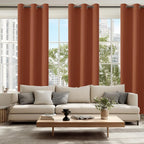 Blackout Curtains for Bedroom, 38 x 84 Inches Long, Burnt Ochre | Thermal - Image 6