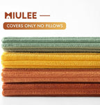 MIULEE Fall Decorative Throw Pillow Covers Yellow Rust Green 18x18 | Set of 4 - Image 8