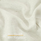 Semi Sheer Cream Linen Curtains 54 Inch Length - Image 2