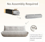 Bean Bag Chair, Oversized Bean Bag Chair for Living Room, Fireside Chair for Adults with Memory Foam Filled, Big Accent Lounge Floor Sofa for Reading, Relax, No Assembly Required. (Grey 3-Seater)