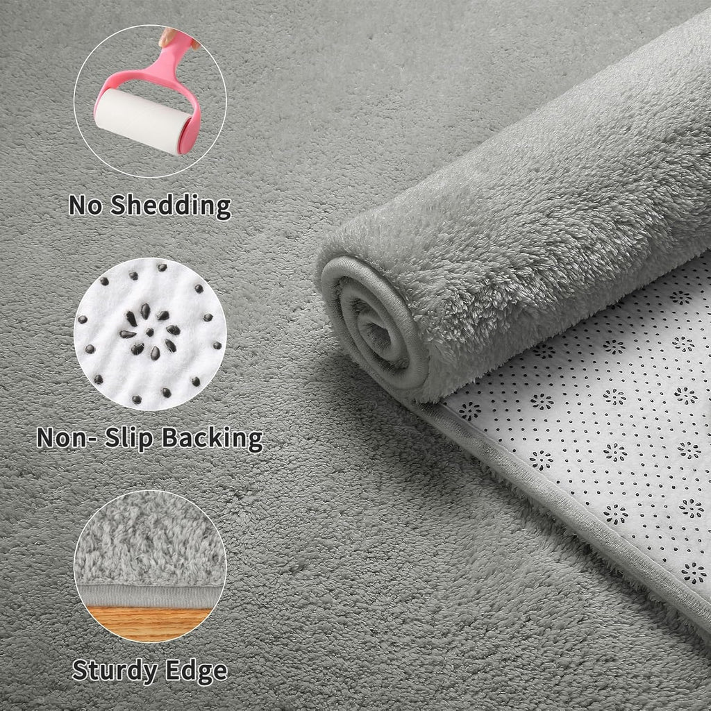 Sour Lemon 5x7 Area Rugs for Living Room, Soft Large Area Rug Fluffy Rugs for Bedroom，Machine Washable Area Rug Non Slip Carpet Rug for Living Room Playroom Kids Room Home Decor