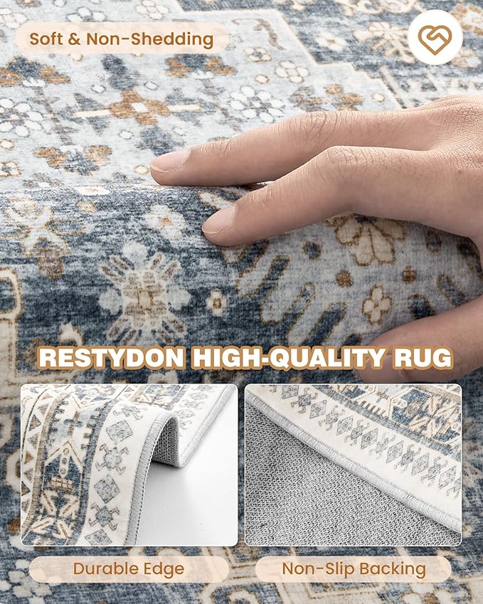 3x10 Runner Rug Non Slip Washable Hallway Runner, Front Porch, Laundry Room - Image 7