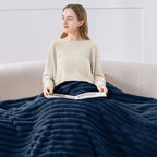 BEDELITE Striped Fleece Throw Blanket, Soft Cozy, Lightweight Warm, Machine - Image 3
