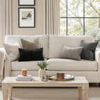 MIULEE Decorative Lumbar Throw Pillow Covers 12x20 in Neutral Beige 2 Pack | - Image 2